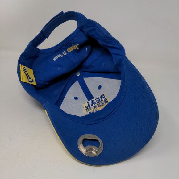 Real Beer Is Carib Lager Strapback Hat Blue One Size Embroidered Bottle Opener - Picture 6 of 8